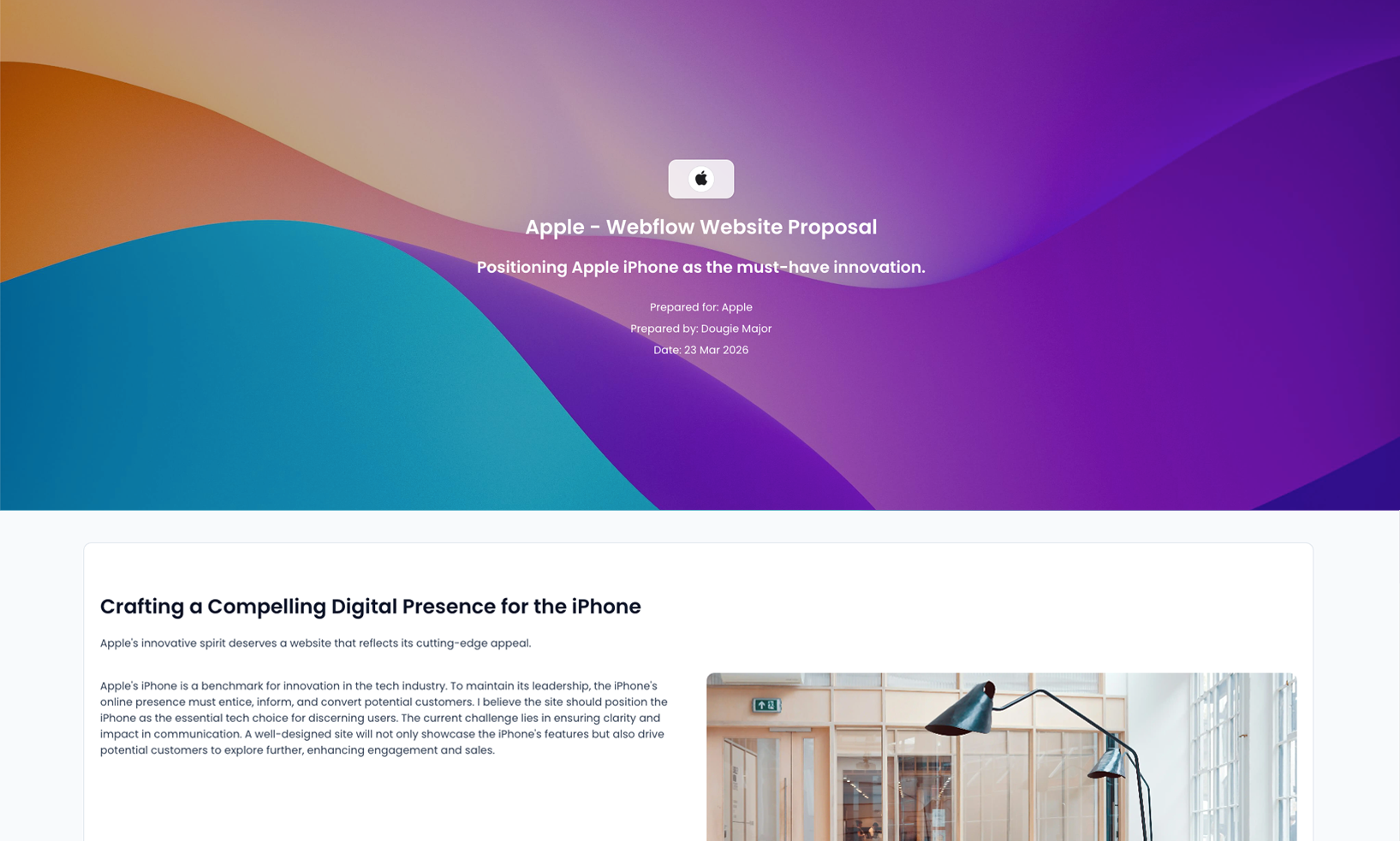 Proposio - Generate Webflow proposals in minutes